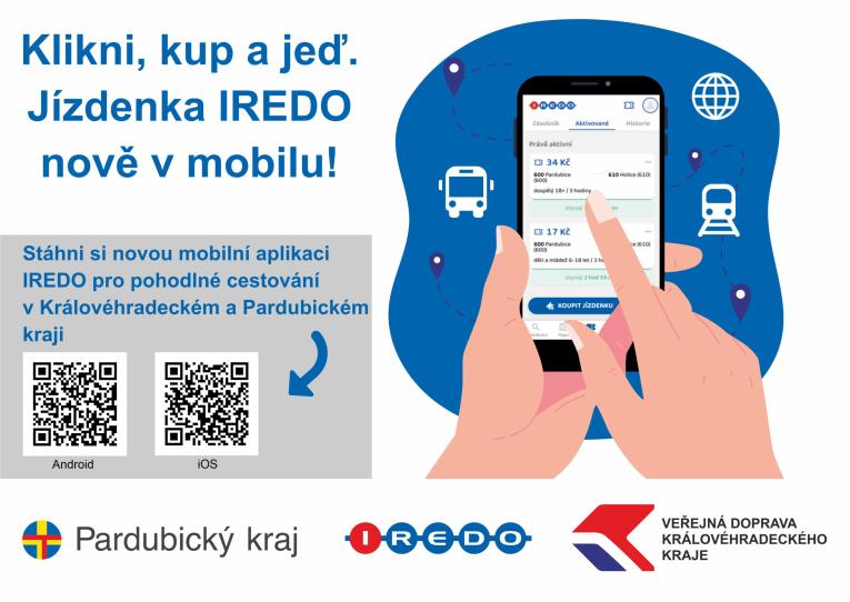 Jízdenka IREDO nově v&nbsp;mobilu