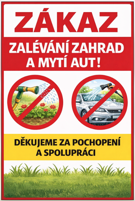 zákaz zalévání